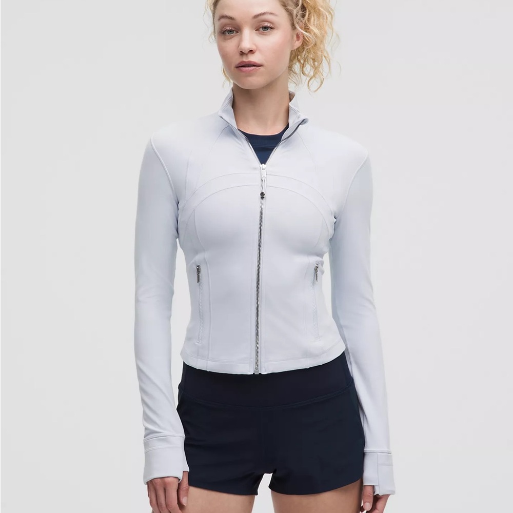 NWT Lululemon define jacket cropped Nulu Starch Blue/Mirror Silver